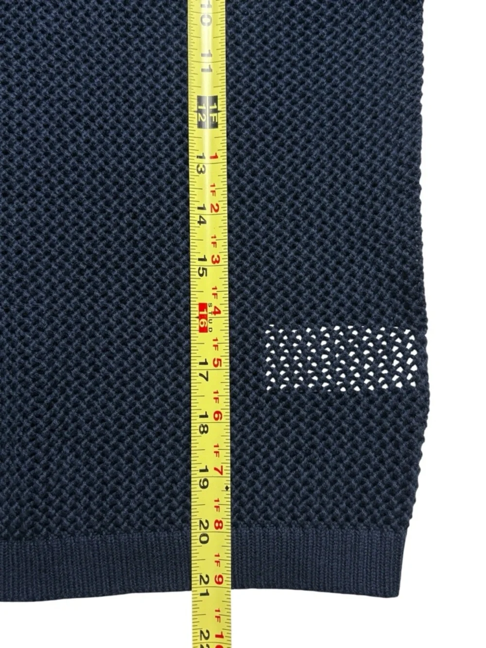 NWT J Crew Crochet Open Knit Crewneck Beach Sweater Navy Blue BQ212 • Size S - Picture 6 of 9